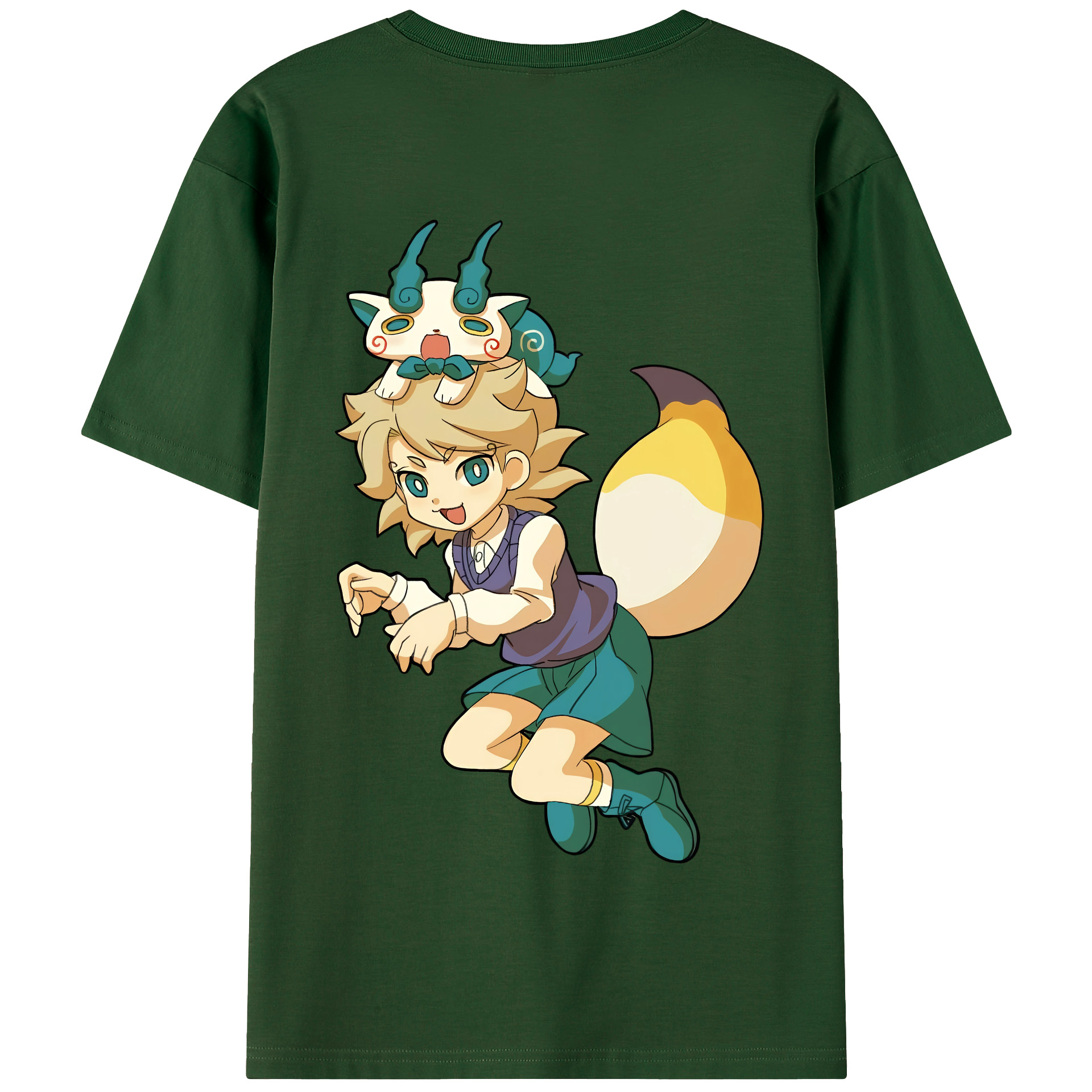 （画像用） 妖怪ウォッチ Yo-kai Watch 綿100％半袖Tシャツ（背面プリント）